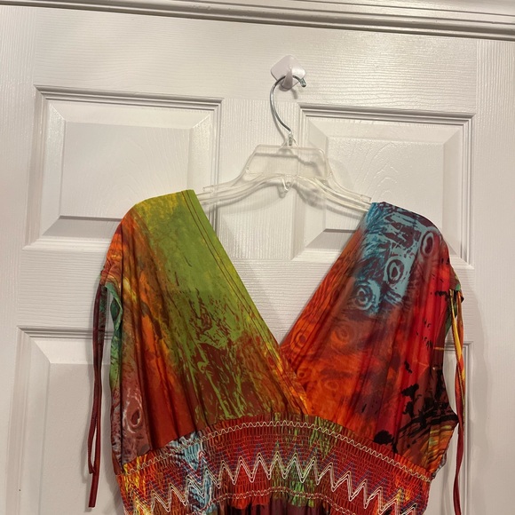 Women Plus Size Elegant Tie Dye Ball Gown Summer Evening Party Dress 16W 18W 20W - Picture 8 of 9